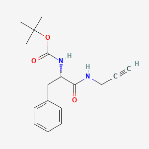 molecular formula C17H22N2O3 B8633479 tert-butyl N-[(1S)-2-phenyl-1-(prop-2-yn-1-ylcarbamoyl)ethyl]carbamate 