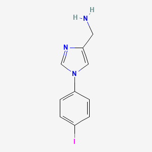 molecular formula C10H10IN3 B8633481 4-Aminomethyl 1-(4-iodophenyl)imidazole 