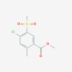 molecular formula C10H11ClO4S B8633512 Methyl 2-methyl-4-chloro-5-methylsulphonylbenzoate 