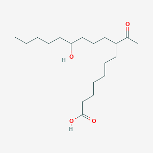 molecular formula C19H36O4 B8633528 Heptadecanoic acid, 8-acetyl-12-hydroxy- CAS No. 54314-53-3