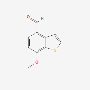 molecular formula C10H8O2S B8633529 7-Methoxybenzo[b]thiophene-4-carbaldehyde 