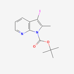 molecular formula C13H15IN2O2 B8633536 tert-butyl 3-iodo-2-methyl-1H-pyrrolo[2,3-b]pyridine-1-carboxylate CAS No. 1316228-22-4