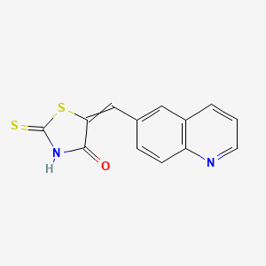 molecular formula C13H8N2OS2 B8633543 5-[(Quinolin-6-yl)methylidene]-2-sulfanylidene-1,3-thiazolidin-4-one CAS No. 648449-81-4