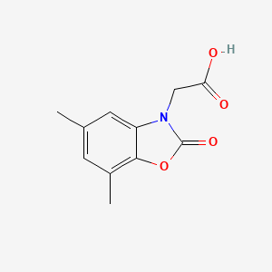 molecular formula C11H11NO4 B8633561 5,7-dimethyl-2-oxo-3(2H)-Benzoxazoleacetic acid 