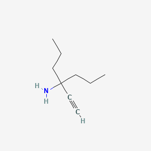 molecular formula C9H17N B8633580 1,1-Di-n-propyl-2-propyn-1-ylamine 