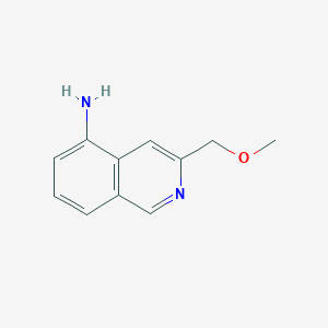 molecular formula C11H12N2O B8633586 5-Amino-3-methoxymethylisoquinoline CAS No. 76884-36-1