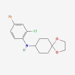N-(4-bromo-2-chlorophenyl)-1,4-dioxaspiro[4.5]decan-8-amine