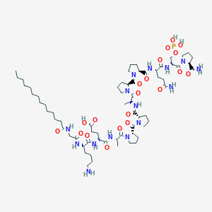 myristoyl-Gly-Lys-Glu-Ala-Pro-Pro-Ala-Pro-Pro-Gln-Ser(PO3H2)-Pro-NH2