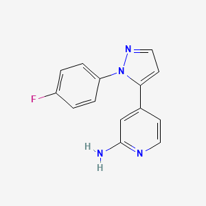 4-[2-(4-Fluoro-phenyl)-2H-pyrazol-3-yl]-pyridin-2-ylamine