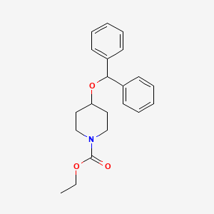 molecular formula C21H25NO3 B8633720 Ethyl 4-(diphenylmethoxy)piperidine carboxylate CAS No. 65214-84-8