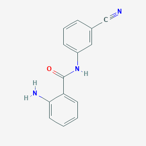 molecular formula C14H11N3O B8633732 2-amino-N-(3-cyanophenyl)benzamide 