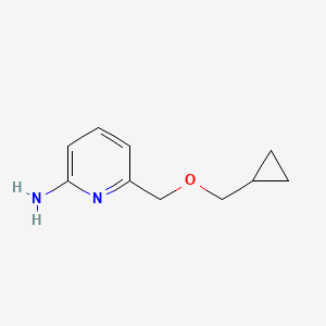 molecular formula C10H14N2O B8633759 6-Cyclopropylmethoxymethyl-pyridin-2-ylamine 