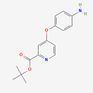 molecular formula C16H18N2O3 B8633795 Tert-butyl 4-(4-aminophenoxy)picolinate 