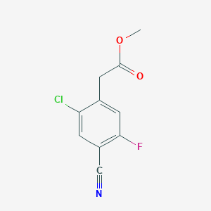 molecular formula C10H7ClFNO2 B8633802 Methyl (2-chloro-4-cyano-5-fluorophenyl)acetate 