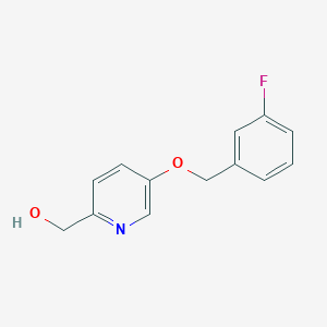 molecular formula C13H12FNO2 B8633818 [5-(3-Fluoro-benzyloxy)-pyridin-2-yl]-methanol 