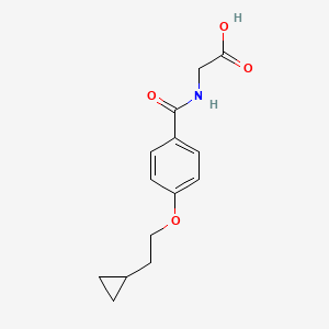 molecular formula C14H17NO4 B8633832 N-[4-(2-Cyclopropylethoxy)benzoyl]glycine CAS No. 915016-56-7