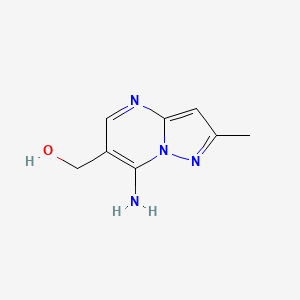 molecular formula C8H10N4O B8633833 (7-Amino-2-methylpyrazolo[1,5-a]pyrimidin-6-yl)methanol 