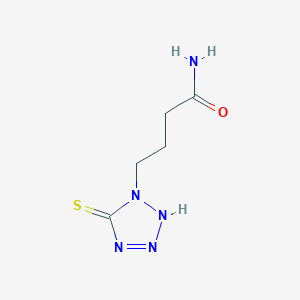 molecular formula C5H9N5OS B8633840 4-(5-Sulfanylidene-2,5-dihydro-1H-tetrazol-1-yl)butanamide CAS No. 61197-38-4