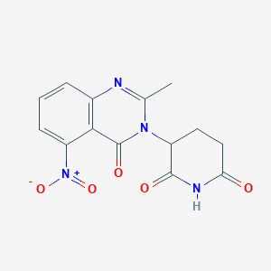 molecular formula C14H12N4O5 B8633859 3-(2-methyl-5-nitro-4-oxo-4H-quinazolin-3-yl)-piperidine-2,6-dione 