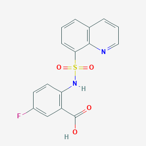 5-Fluoro-2-[(quinoline-8-sulfonyl)amino]benzoic acid