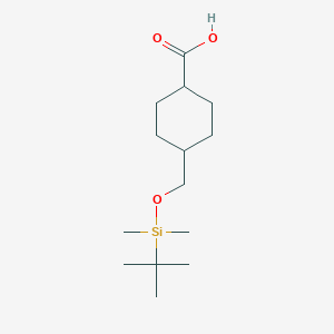molecular formula C14H28O3Si B8633913 Rel-(1r,4r)-4-(((tert-butyldimethylsilyl)oxy)methyl)cyclohexane-1-carboxylic acid 