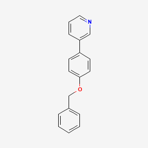 molecular formula C18H15NO B8633920 3-(4-phenylmethoxyphenyl)pyridine 
