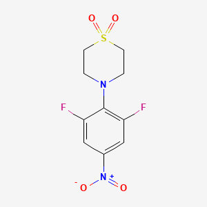 molecular formula C10H10F2N2O4S B8633928 Thiomorpholine, 4-(2,6-difluoro-4-nitrophenyl)-, 1,1-dioxide CAS No. 383199-90-4