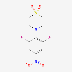 Thiomorpholine, 4-(2,6-difluoro-4-nitrophenyl)-, 1,1-dioxide