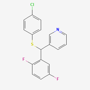 3-{[(4-Chlorophenyl)sulfanyl](2,5-difluorophenyl)methyl}pyridine