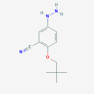 3-Cyano-4-neopentyloxy-phenylhydrazine