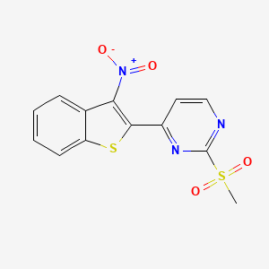 2-(Methylsulfonyl)-4-(3-nitrobenzo[b]thiophen-2-yl)pyrimidine
