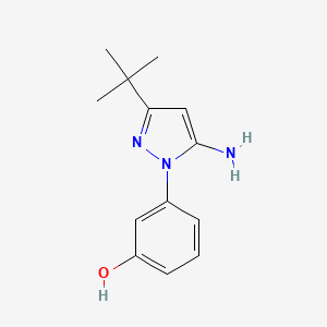 3-(5-amino-3-tert-butyl-1H-pyrazol-1-yl)phenol