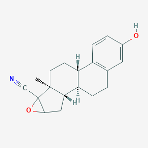 molecular formula C19H21NO2 B008634 17-Cyano-16,17-epoxy-1,3,5(10)estratrien-3-ol CAS No. 100702-71-4