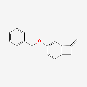 molecular formula C16H14O B8634000 5-(Benzyloxy)-1-methylene-1,2-dihydrocyclobutabenzene 