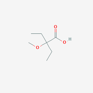 molecular formula C7H14O3 B8634068 2-ethyl-2-methoxybutanoic acid 