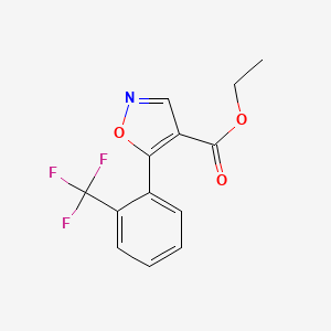molecular formula C13H10F3NO3 B8634071 Ethyl 5-(2-(trifluoromethyl)phenyl)isoxazole-4-carboxylate 