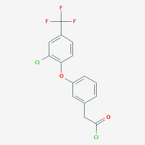 {3-[2-Chloro-4-(trifluoromethyl)phenoxy]phenyl}acetyl chloride