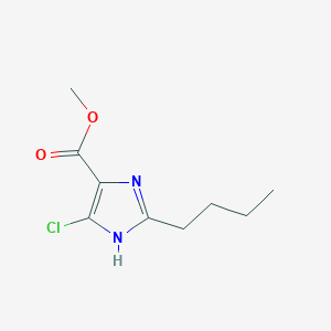 molecular formula C9H13ClN2O2 B8634079 methyl 2-butyl-5-chloro-1H-imidazole-4-carboxylate 