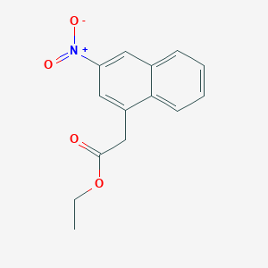 molecular formula C14H13NO4 B8634162 ethyl 2-(3-nitronaphthalen-1-yl)acetate 