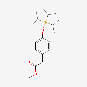molecular formula C18H30O3Si B8634214 methyl 2-[4-tri(propan-2-yl)silyloxyphenyl]acetate 