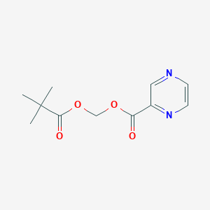 molecular formula C11H14N2O4 B8634230 Pyrazinecarboxylic acid, (2,2-dimethyl-1-oxopropoxy)methyl ester CAS No. 159187-74-3