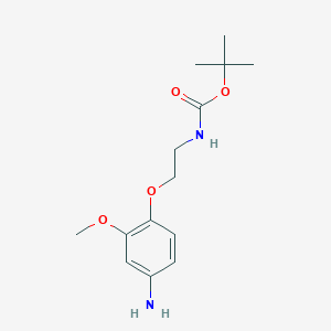 molecular formula C14H22N2O4 B8634317 Tert-butyl 2-(4-amino-2-methoxyphenoxy)ethylcarbamate 