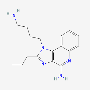 molecular formula C17H23N5 B8634468 1-(4-aminobutyl)-2-propyl-1H-imidazo[4,5-c]quinolin-4-amine CAS No. 313350-29-7