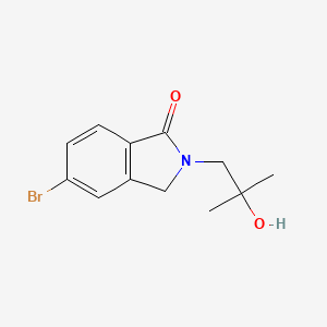 molecular formula C12H14BrNO2 B8634478 5-Bromo-2-(2-hydroxy-2-methylpropyl)-2,3-dihydro-1H-isoindol-1-one CAS No. 864867-33-4