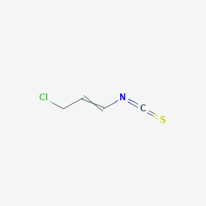 molecular formula C4H4ClNS B8634497 3-Chloro-1-isothiocyanatoprop-1-ene CAS No. 76855-03-3