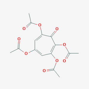 molecular formula C15H14O9 B8634507 2,4,6-Cycloheptatrien-1-one, 2,3,5,7-tetrakis(acetyloxy)- CAS No. 115445-99-3