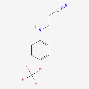 molecular formula C10H9F3N2O B8634512 3-(4-(Trifluoromethoxy)phenylamino)propanenitrile 