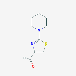 molecular formula C9H12N2OS B8634514 2-Piperidinothiazole-4-carbaldehyde 