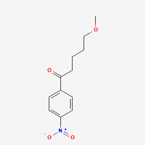 molecular formula C12H15NO4 B8634534 5-Methoxy-1-(4-nitrophenyl)pentan-1-one CAS No. 61493-12-7