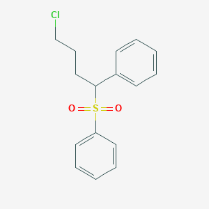 molecular formula C16H17ClO2S B8634537 [1-(Benzenesulfonyl)-4-chlorobutyl]benzene CAS No. 62089-73-0